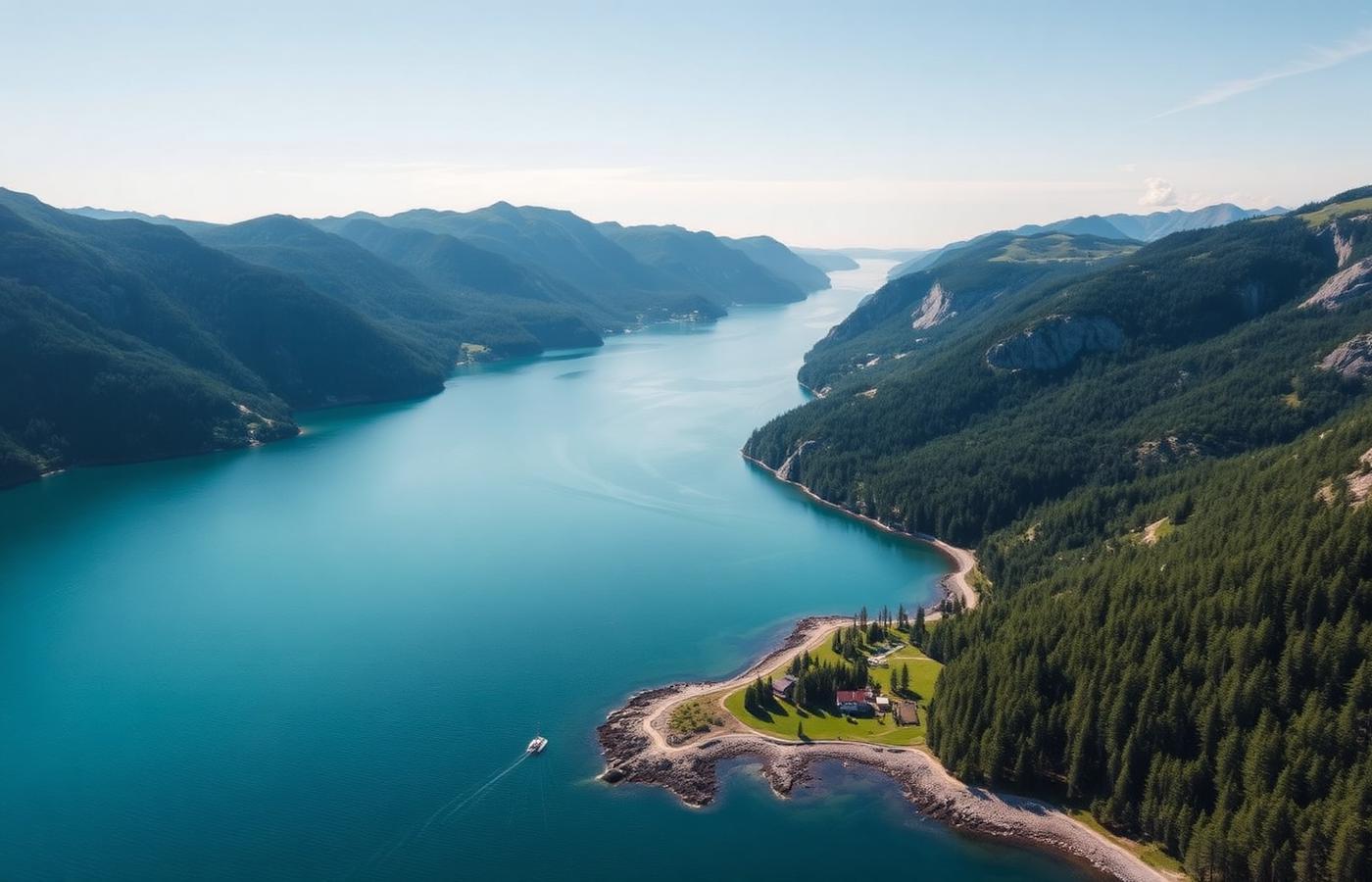 Nordic fjord landscape